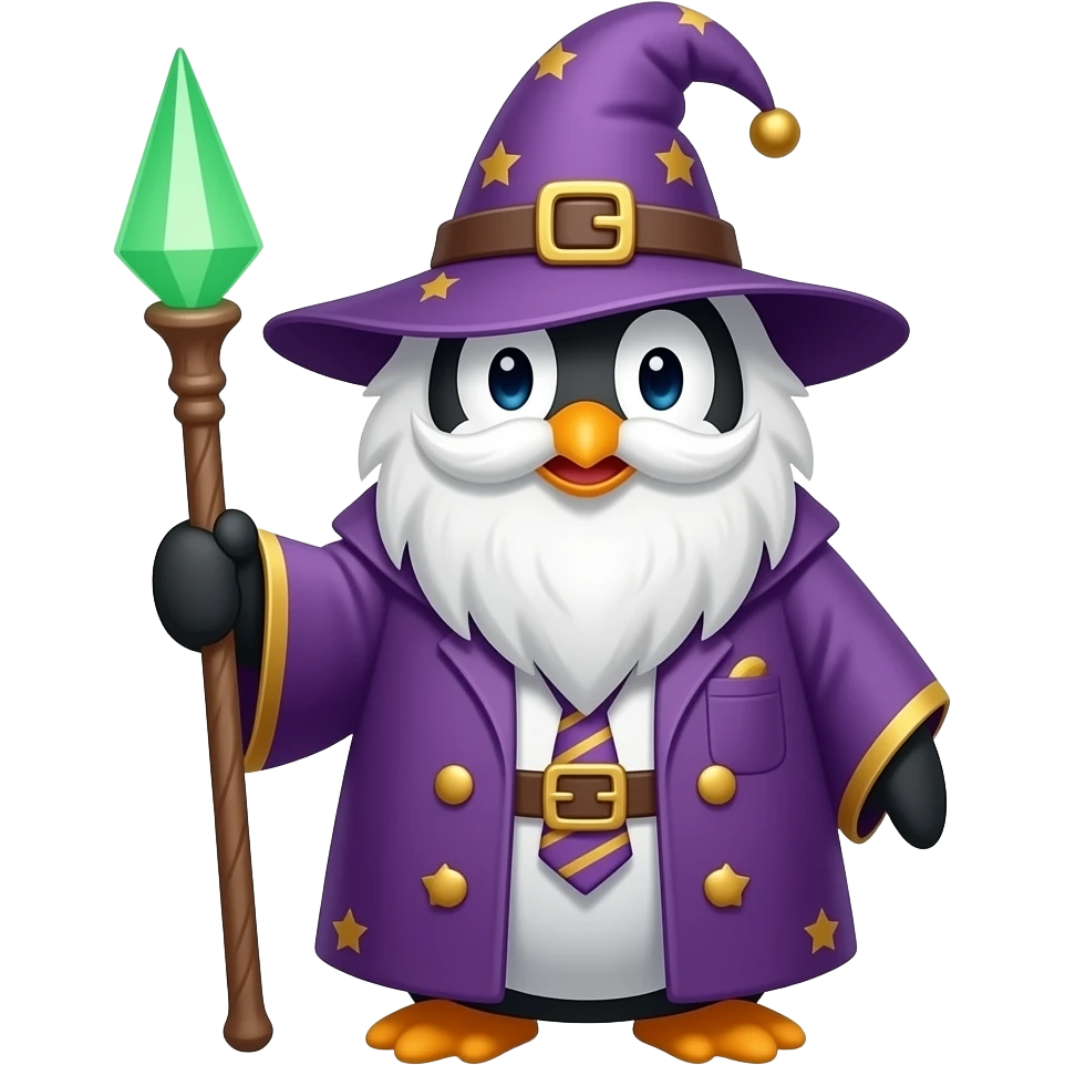 Penguin Wizard emoji