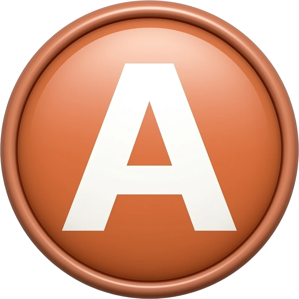 letter TA in circle with bright color emoji