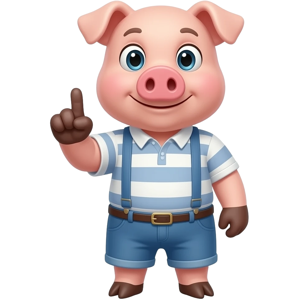 Buatkan emoji babi dengan jari tengah emoji