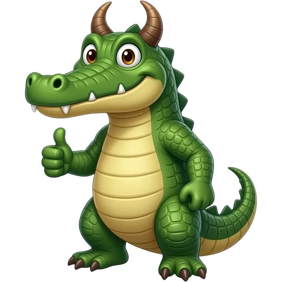 🐊+😈+👍🏻 emoji