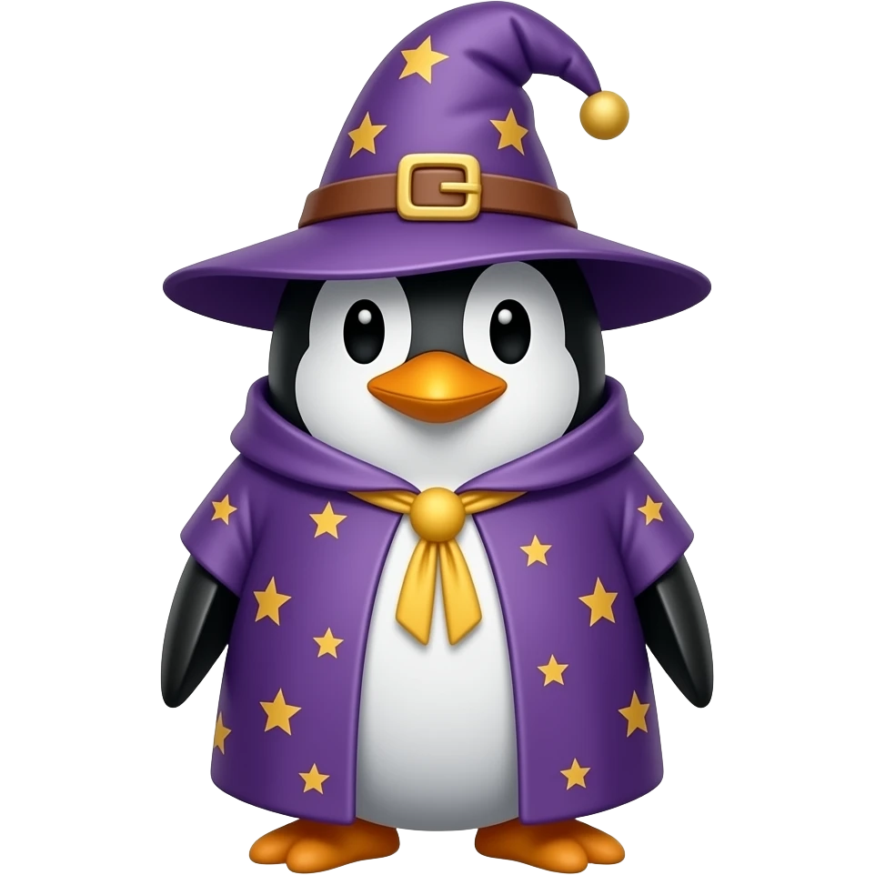 Penguin Wizard emoji