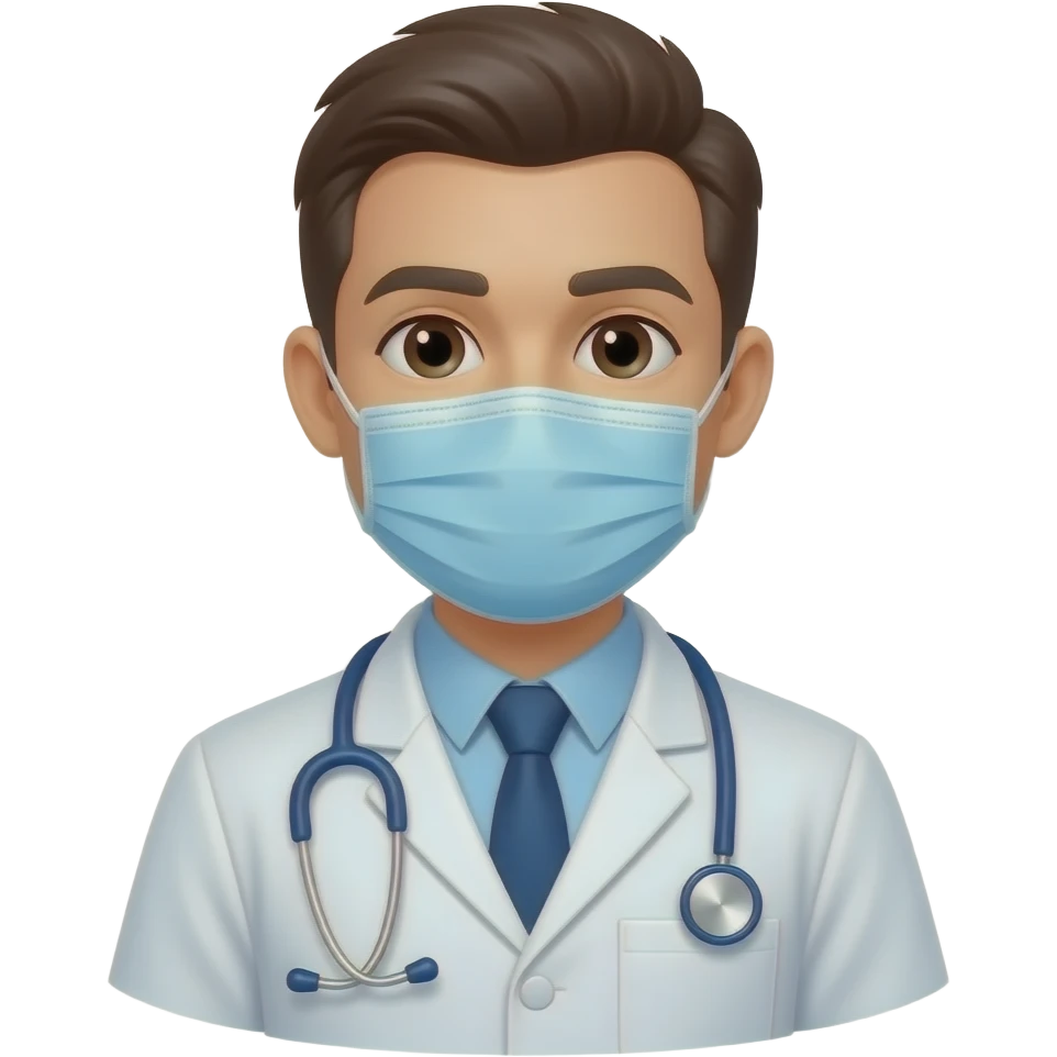male dentist. o estetoscopio nao faz sentido ter emoji