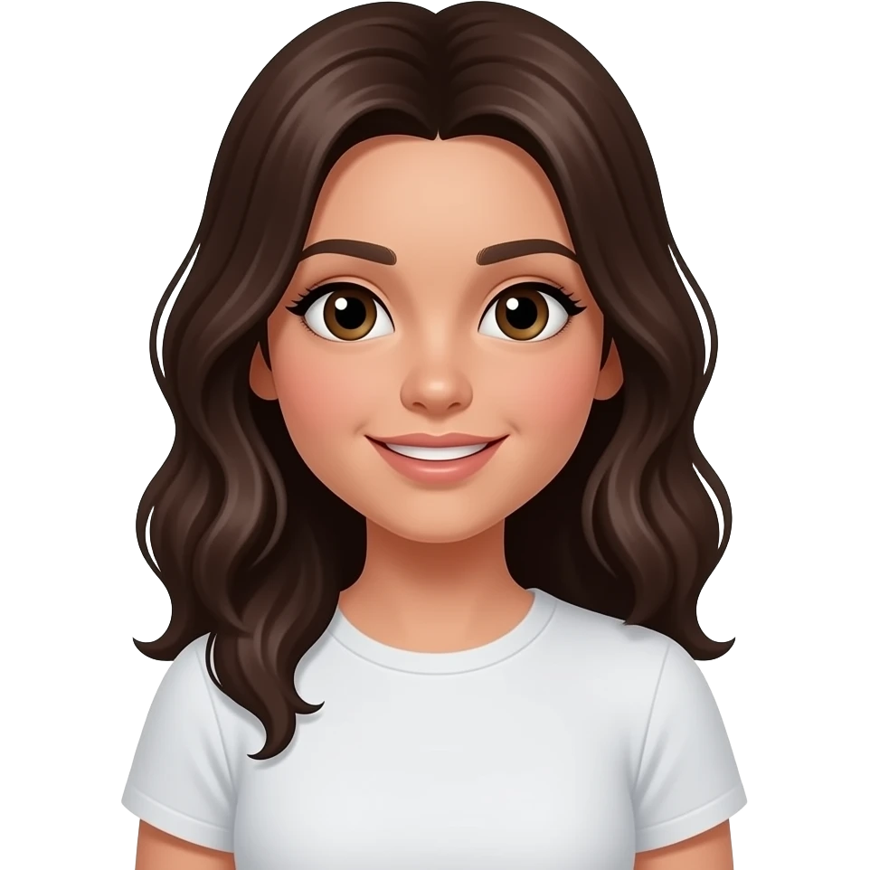 Chica morocha con una perra galga blanca emoji