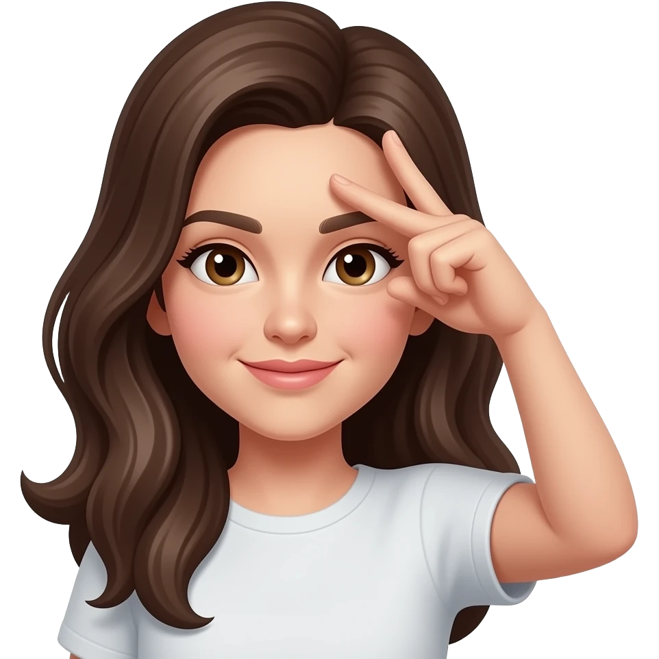 Woman with L fingers on forehead emoji
