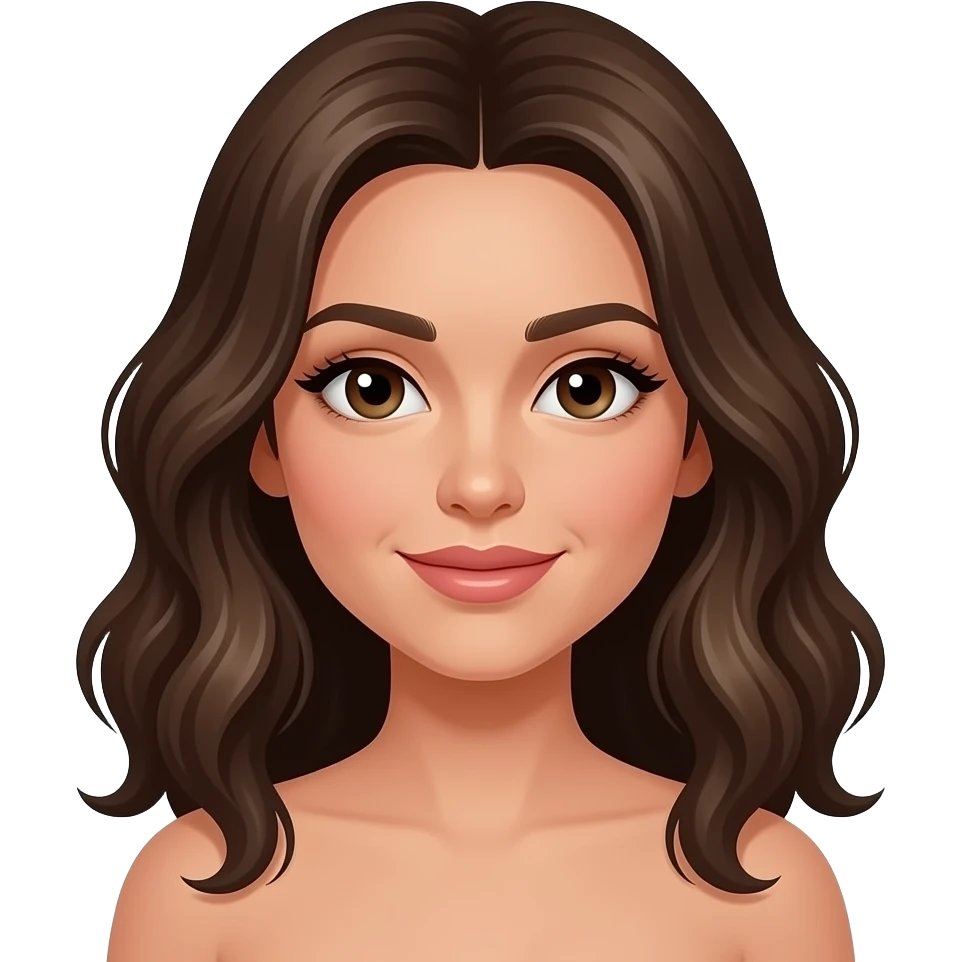 angelina with wavy hair emoji