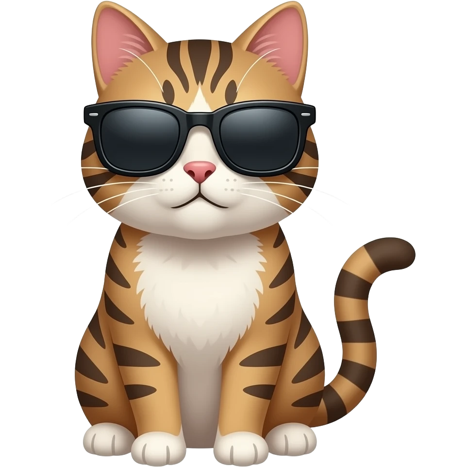 Cat wearing sunglasses emoji
