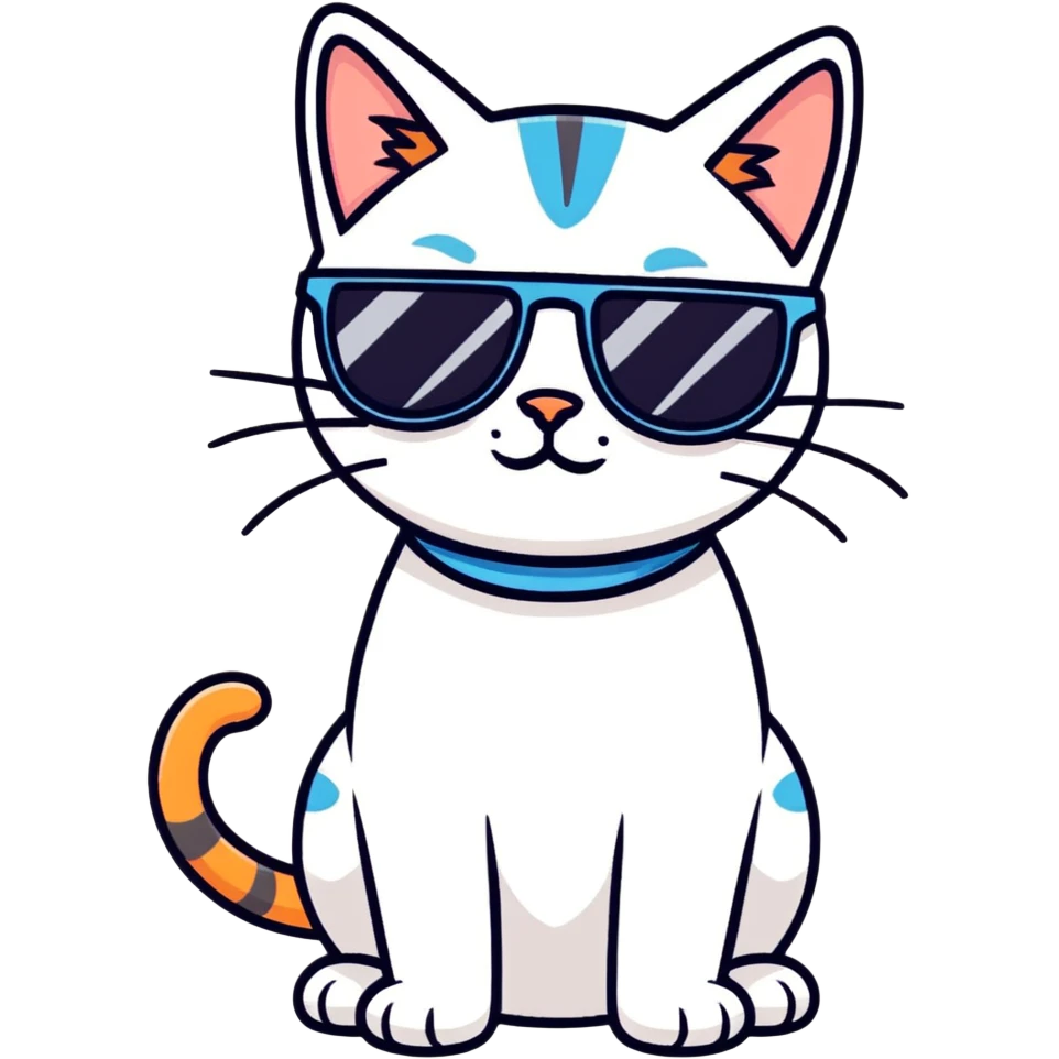 Cat with sunglasses emoji