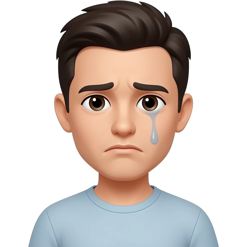 White sad emoji emoji