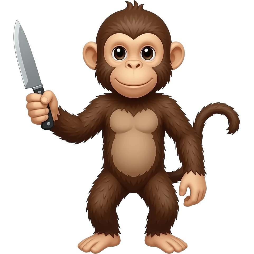 🐵🔪🖐 emoji