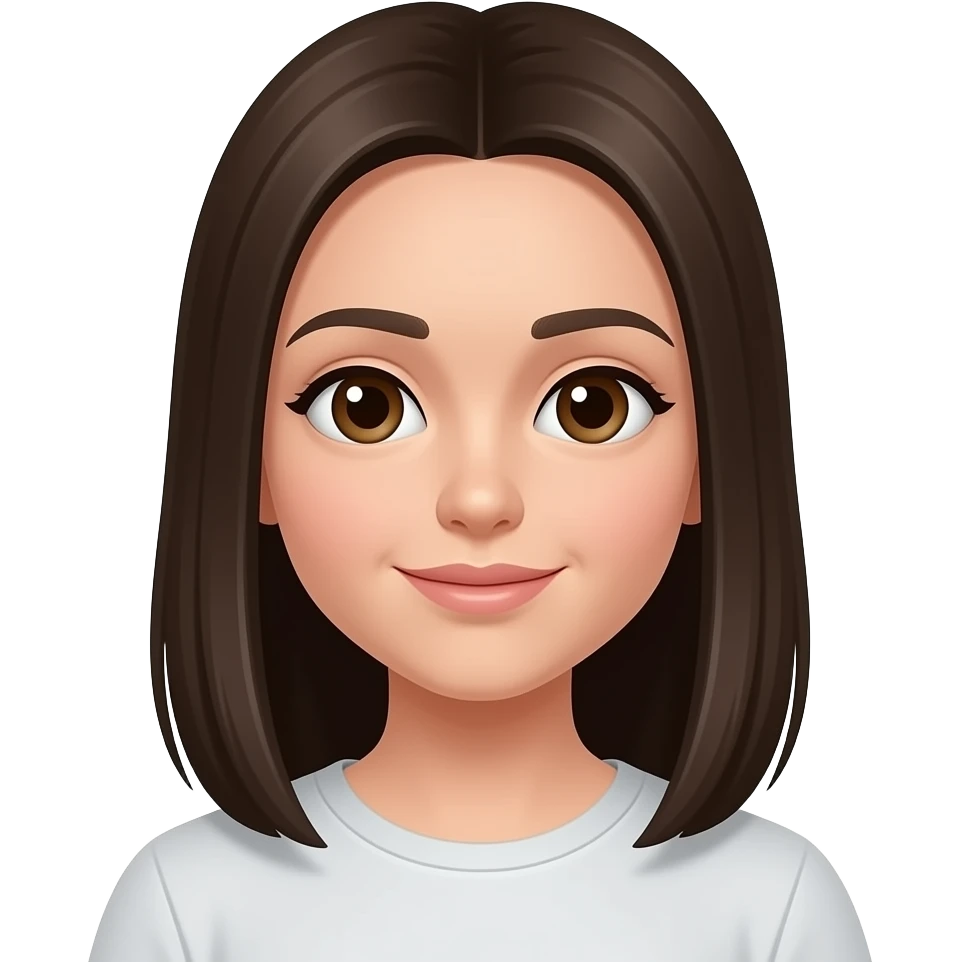 Una chica con el pelo lacio emoji