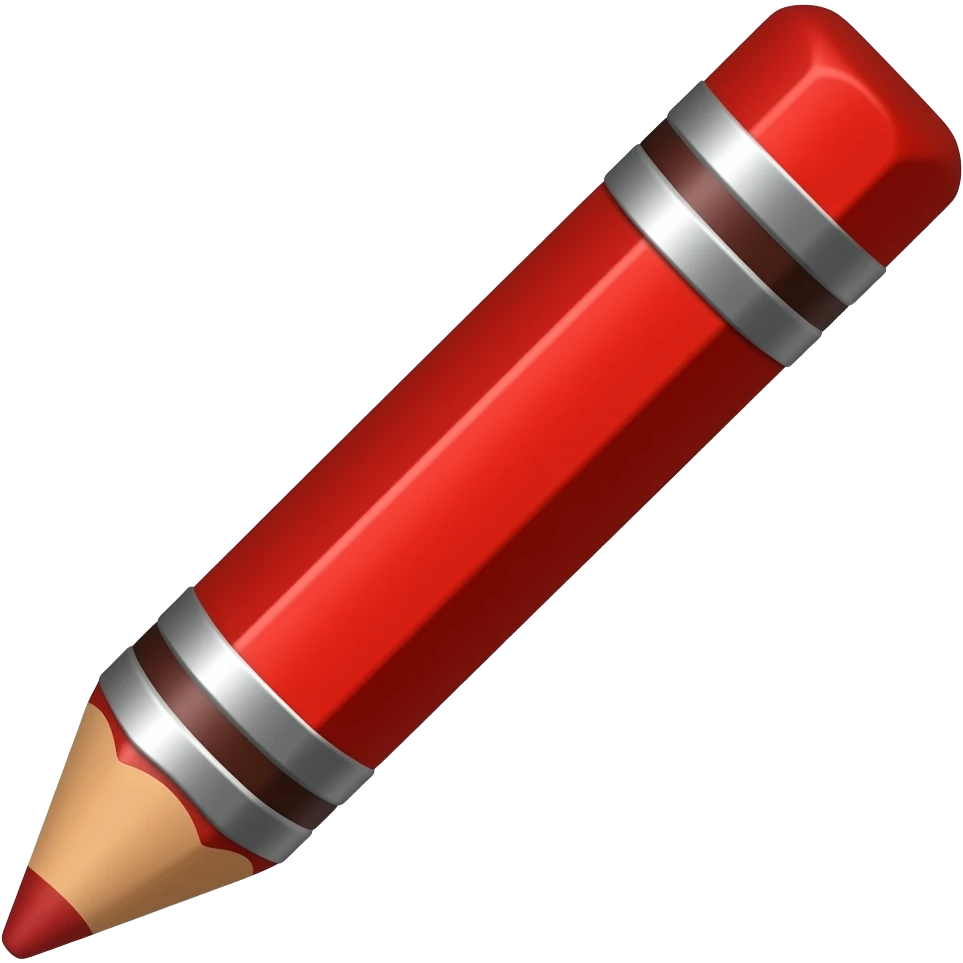 Red crayon emoji