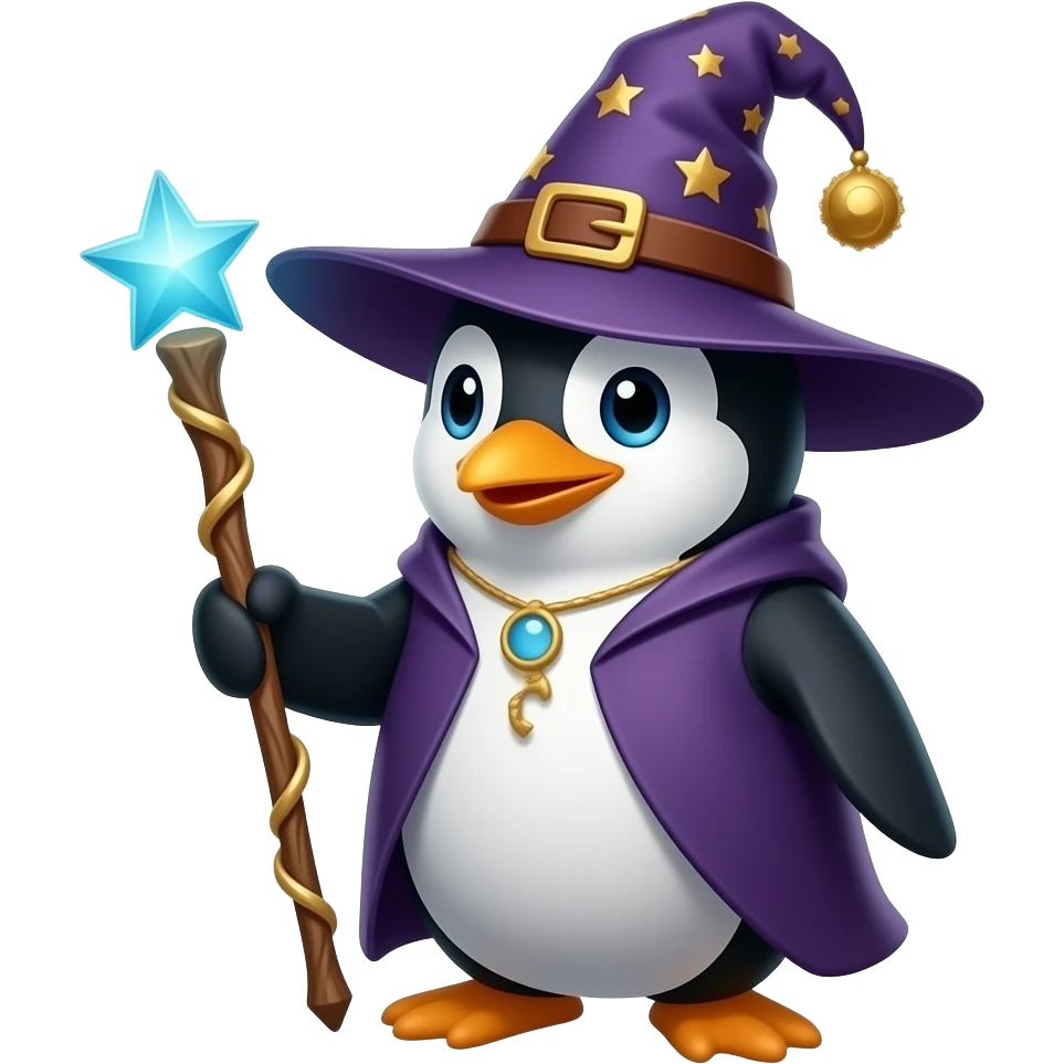 Penguin Wizard emoji