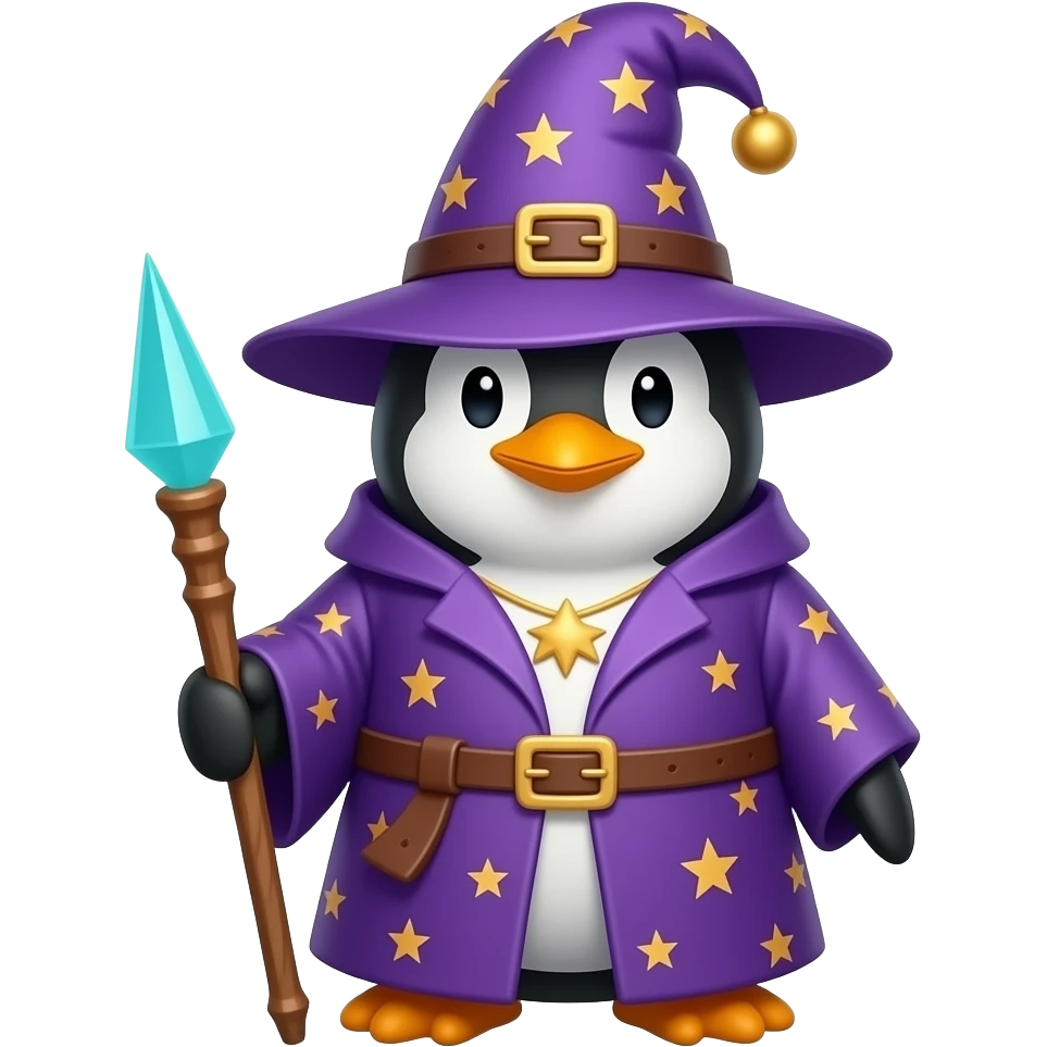 Penguin Wizard emoji