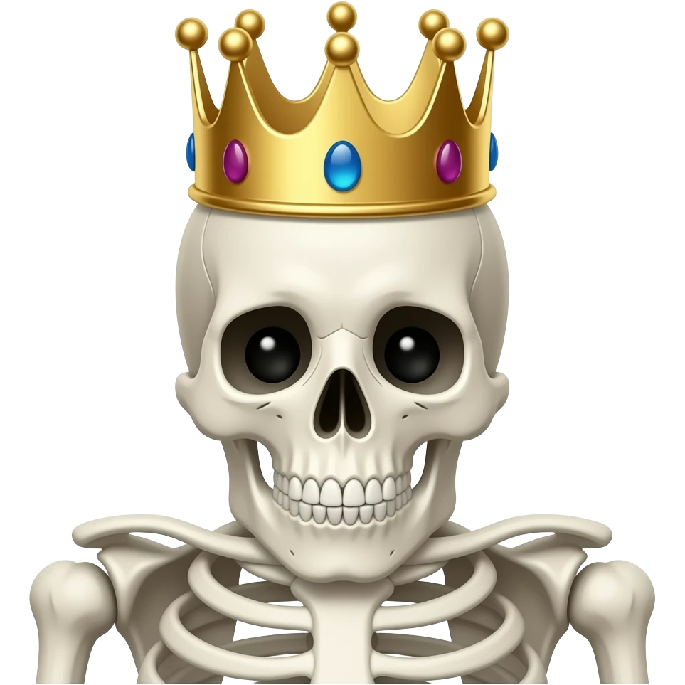 Skeleton  + crown emoji