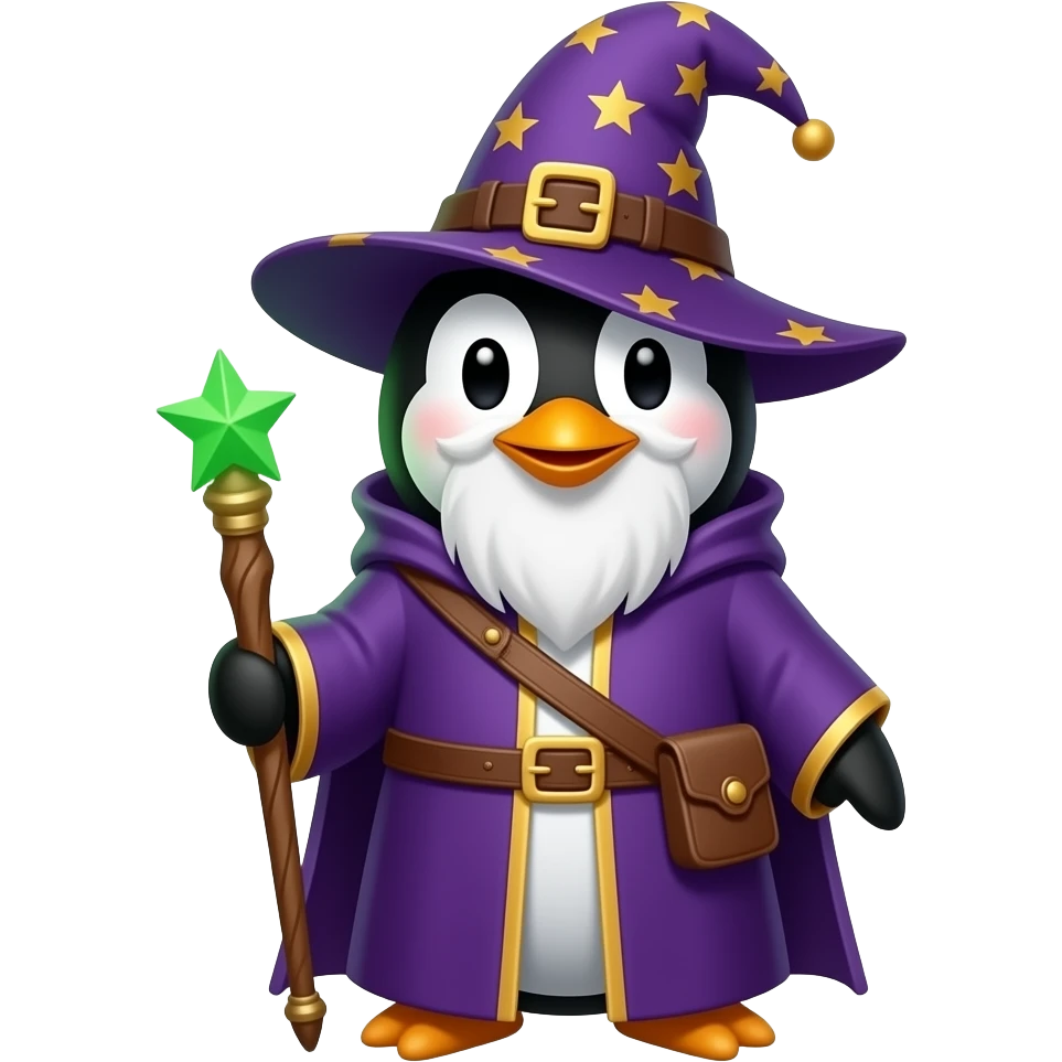 Penguin Wizard emoji