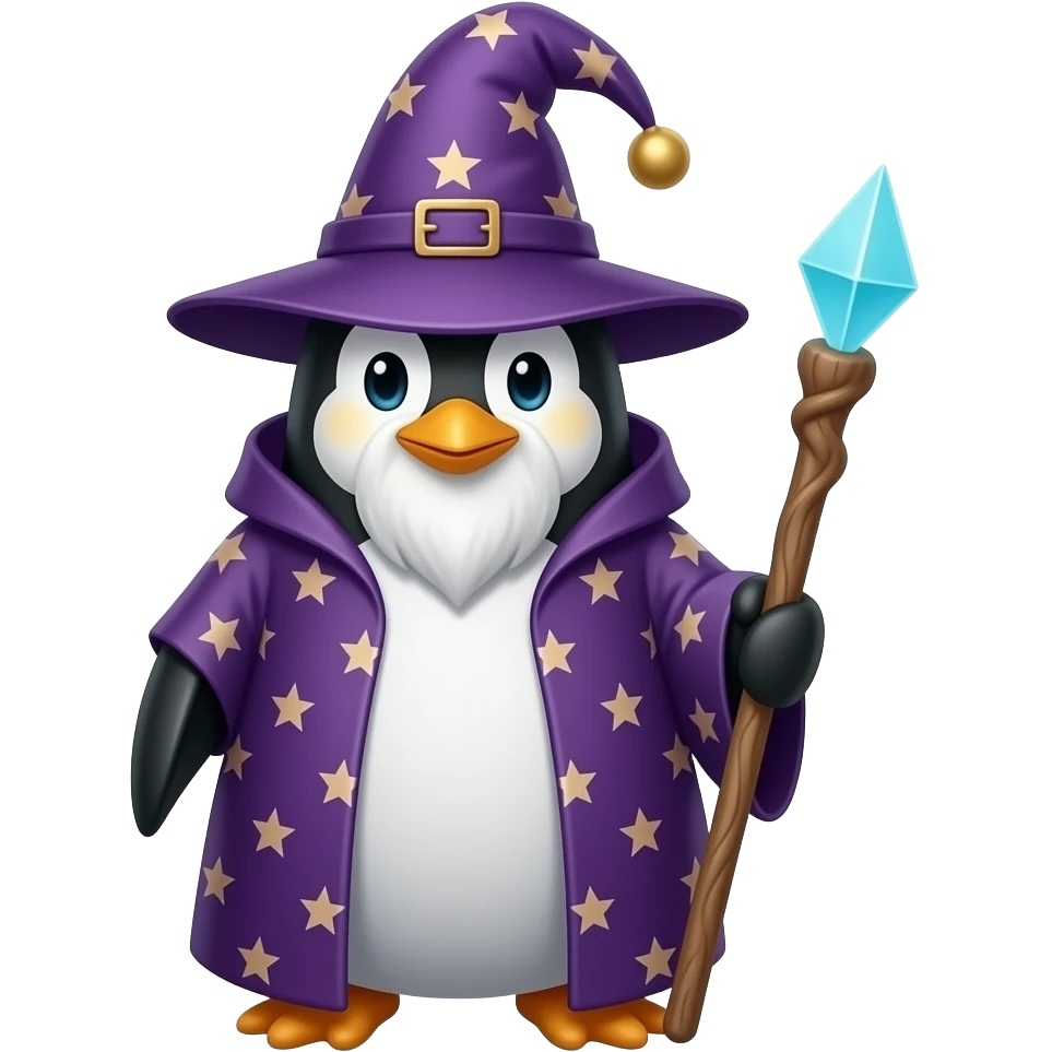 Penguin Wizard emoji