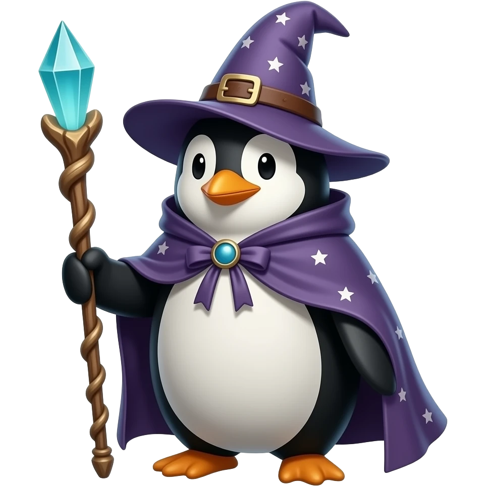 Penguin Wizard emoji