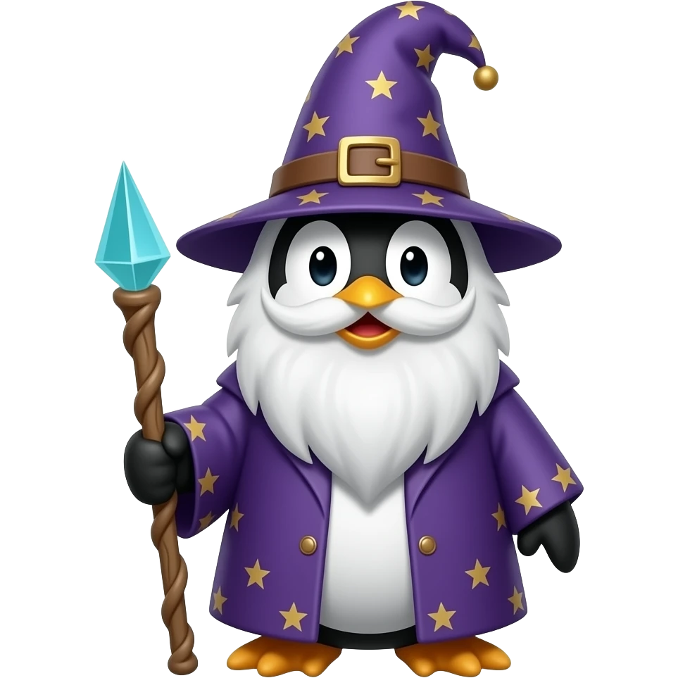 Penguin Wizard emoji