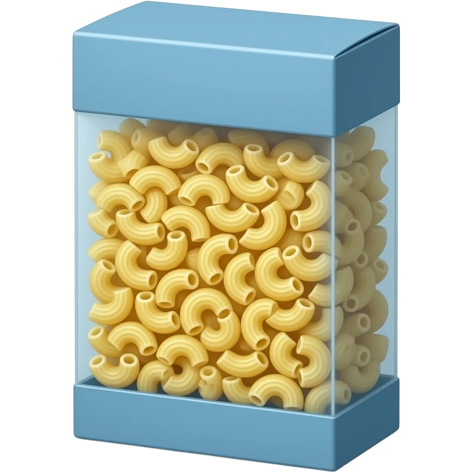 wide grocery store paper tall rectangular wide blue box of uncooked ...