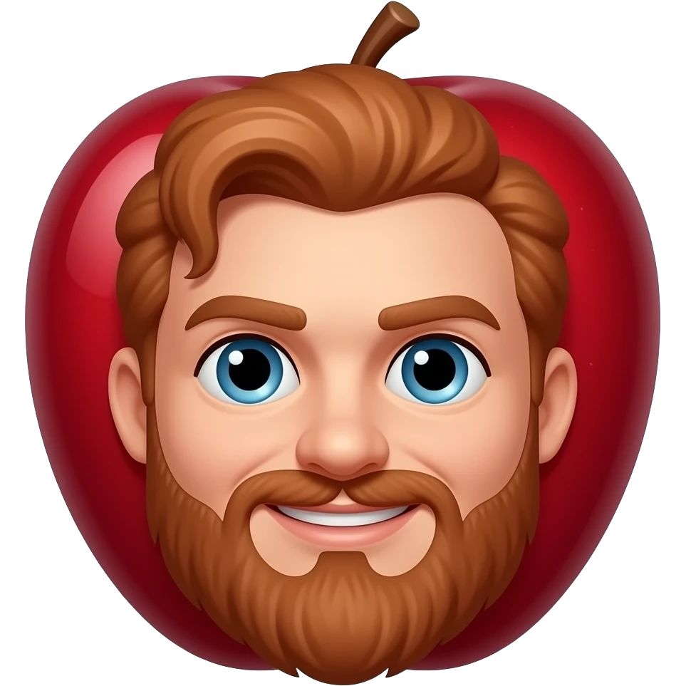 man with  very red like apple hair and beard emoji