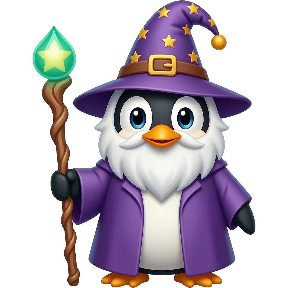 Penguin Wizard emoji