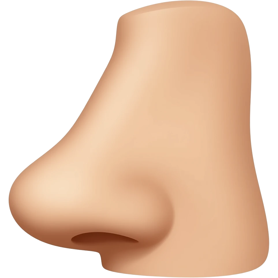 side view , nose emoji