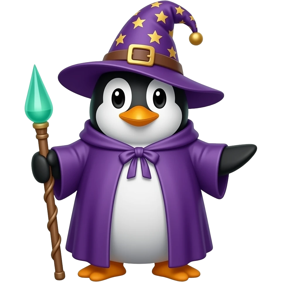 Penguin Wizard emoji