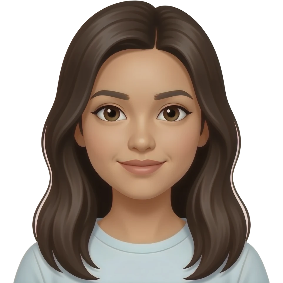 Filipino girl 25 years old  dark brown hair long emoji