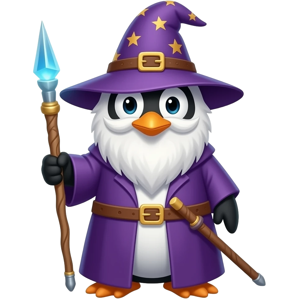 Penguin Wizard emoji