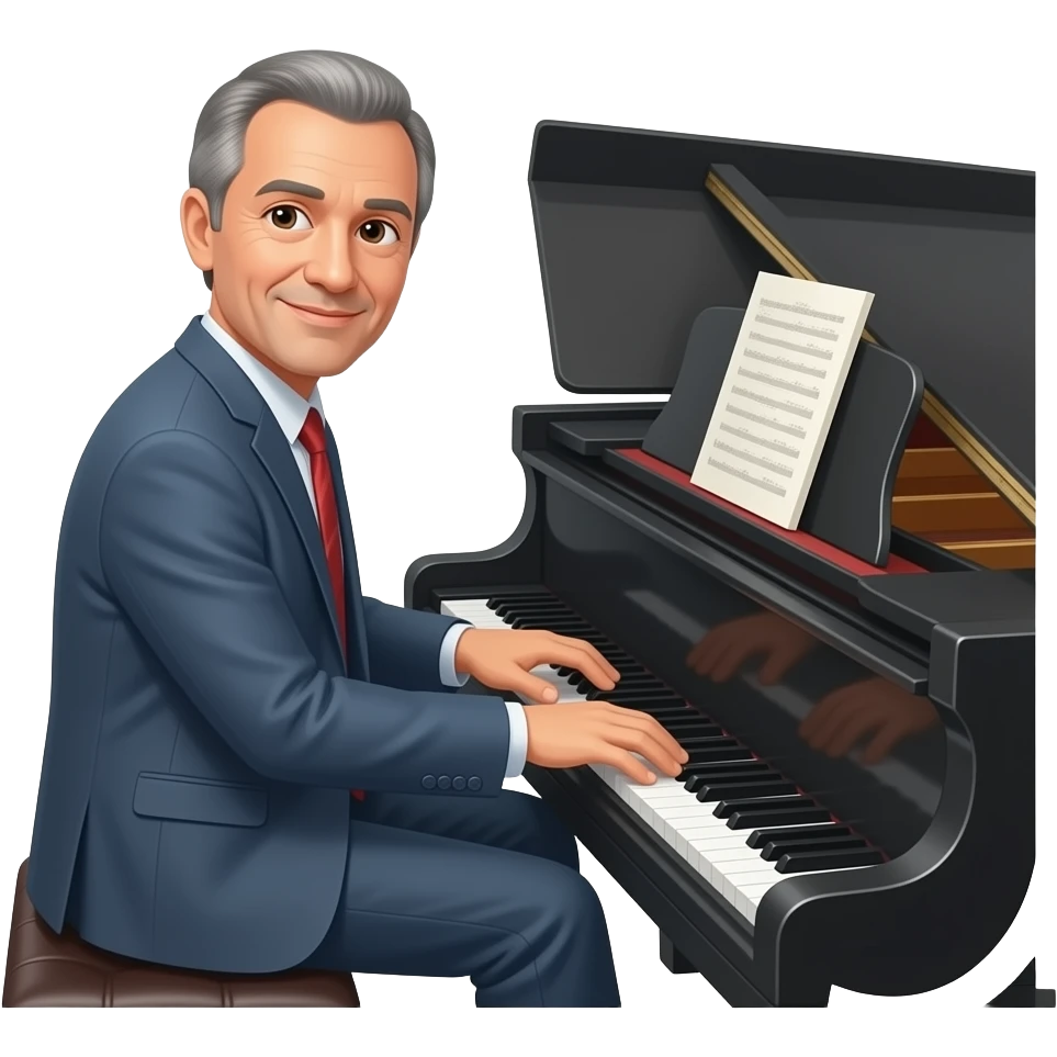 piano player kn his 40s in a lounge emoji