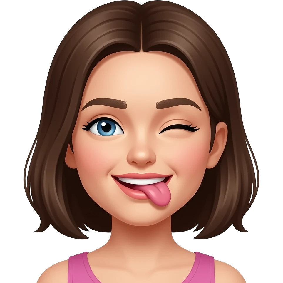 Can you make a emojis of a girl rolling her eyes backwards and her tongue licking her upper lip emoji