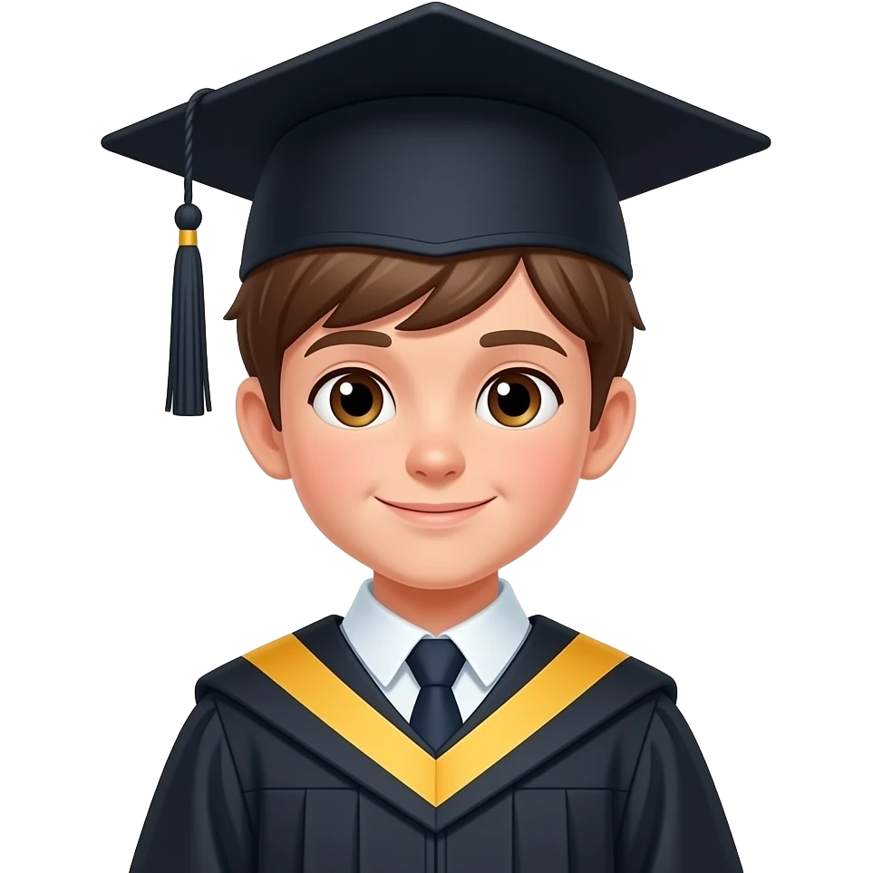 NIÑO GRADUACION PELO CASTAÑO emoji