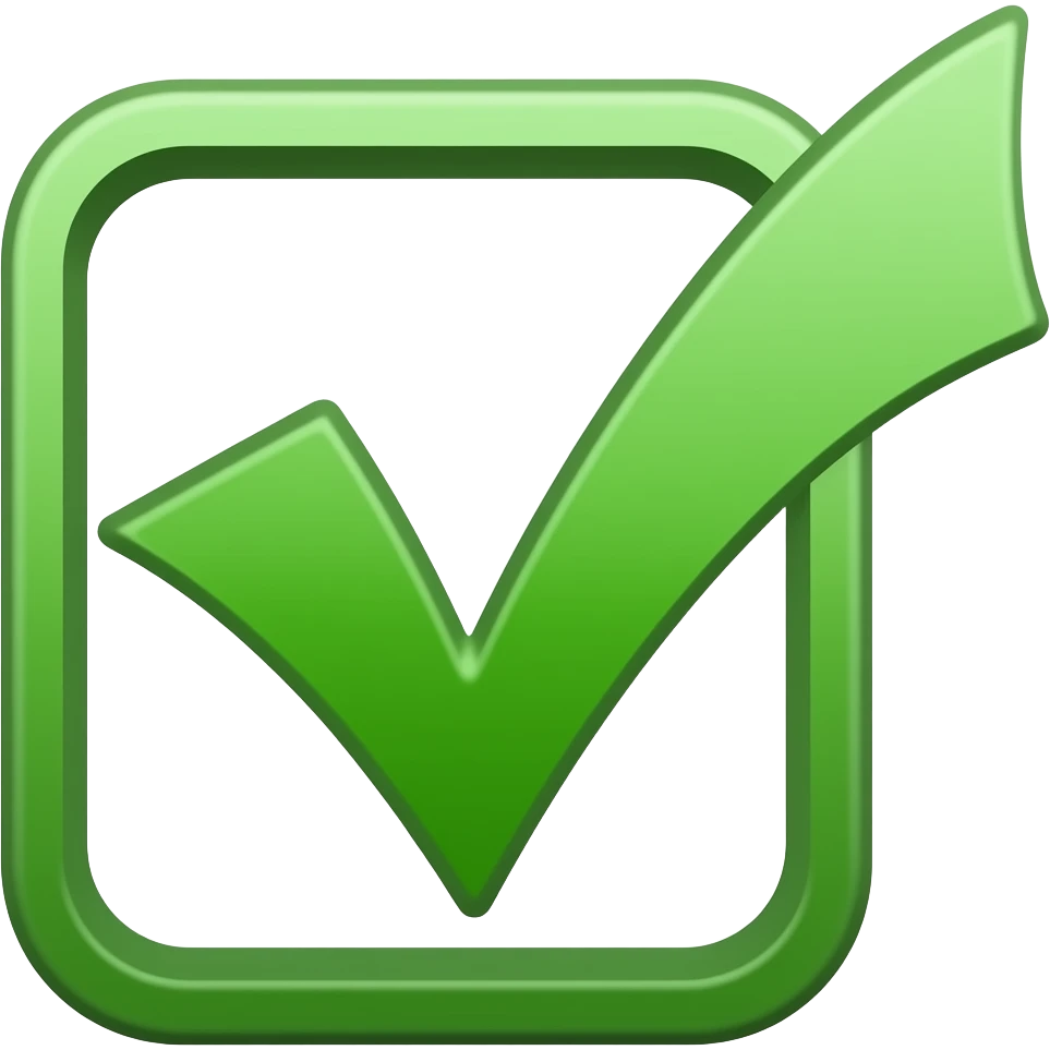 make a checkmark using besta baru font emoji