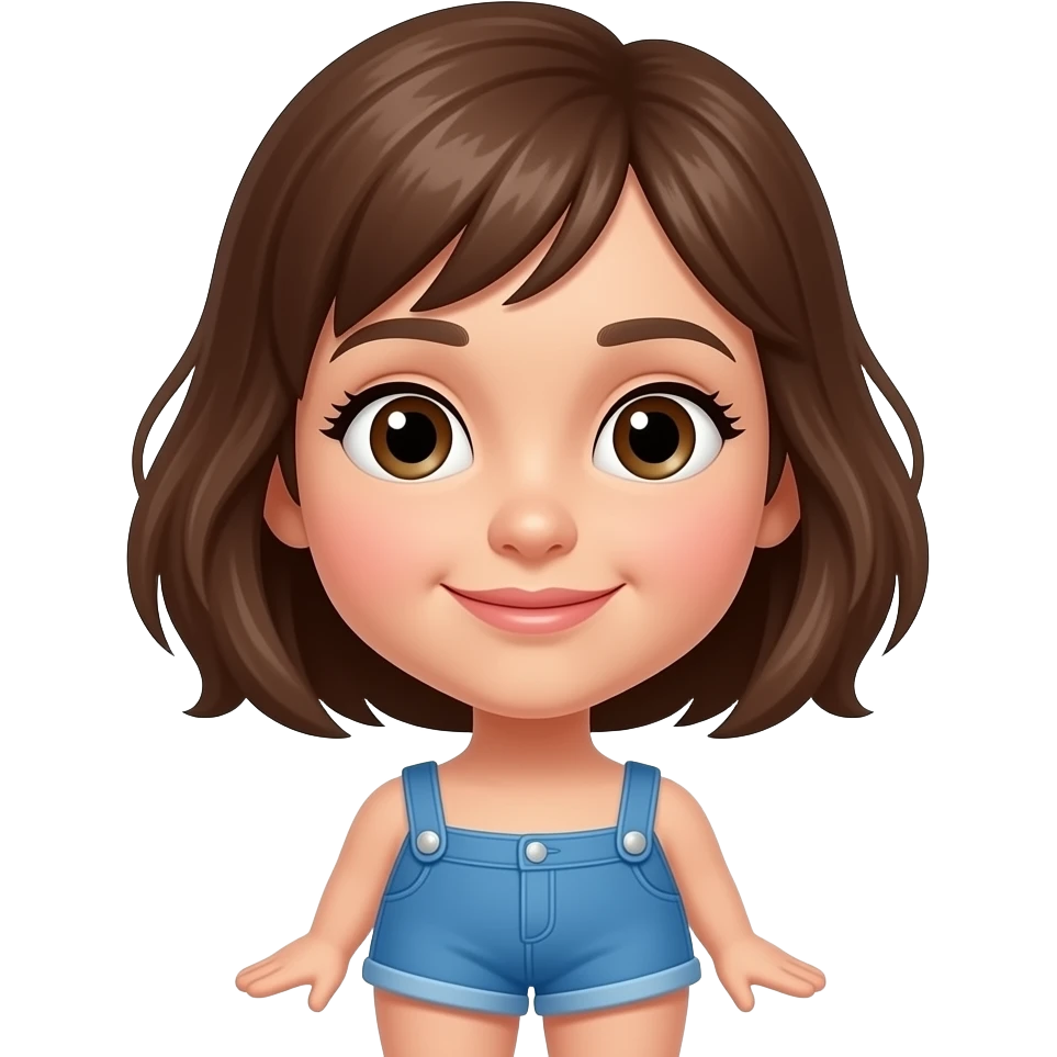 Blue lines shorts girl emoji