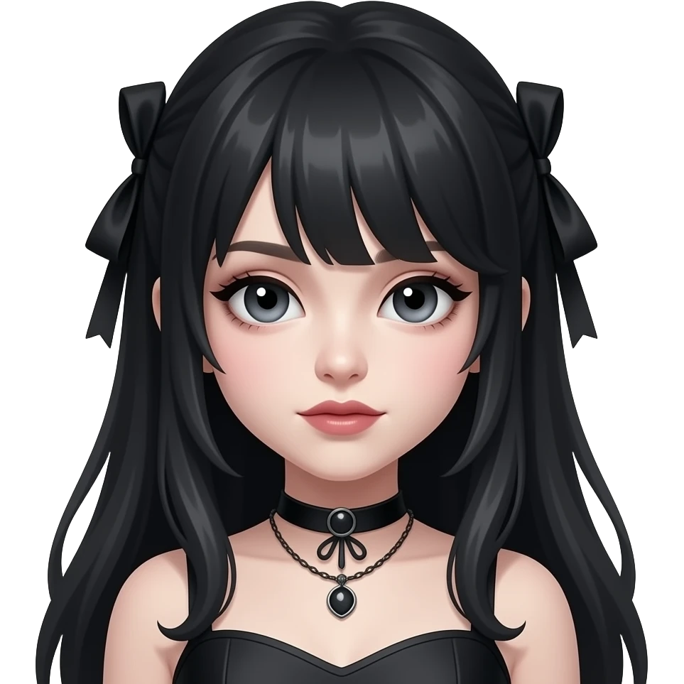 gothic girl, ai emoji