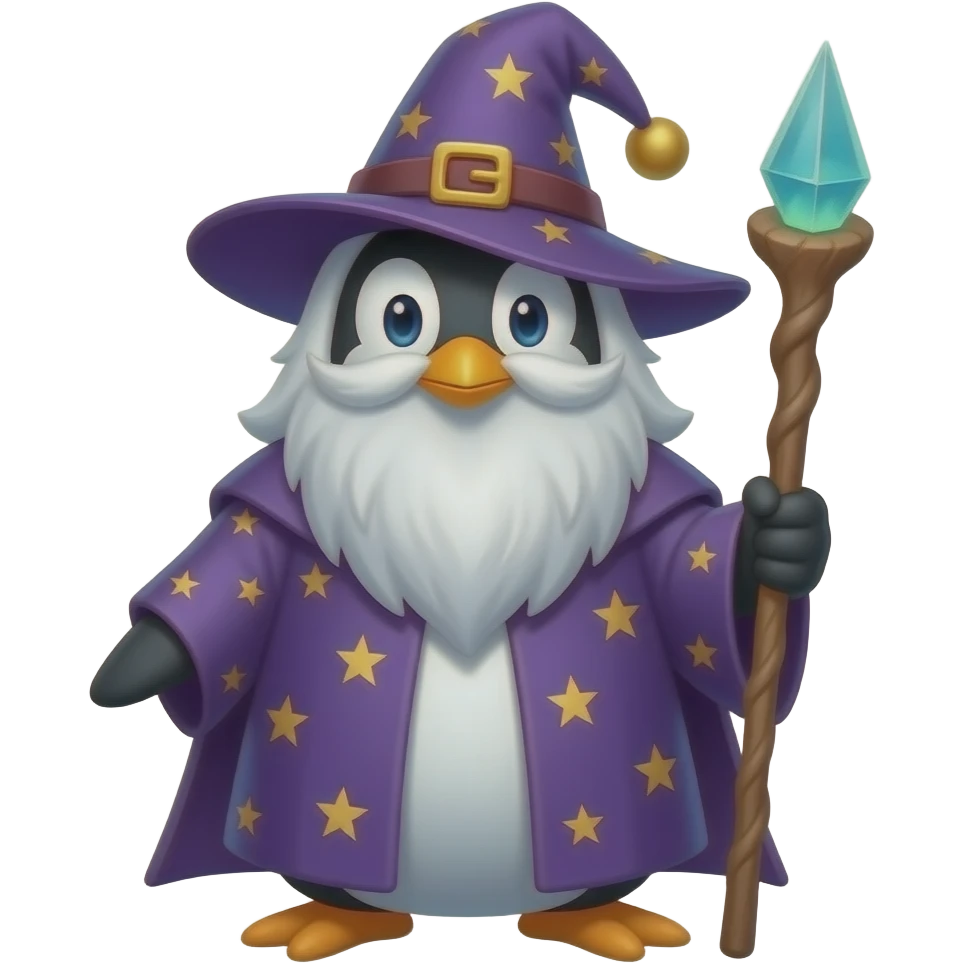 Penguin Wizard emoji
