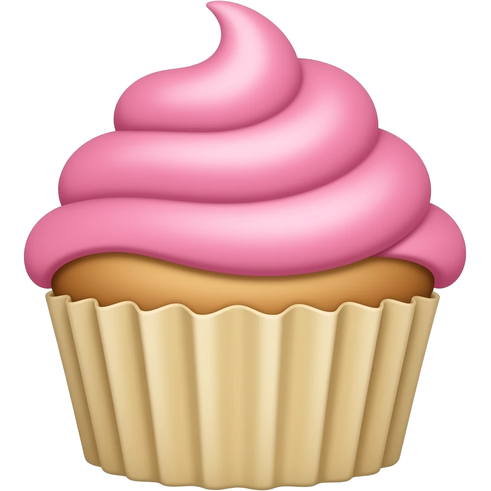 Cupcake with pink icing emoji