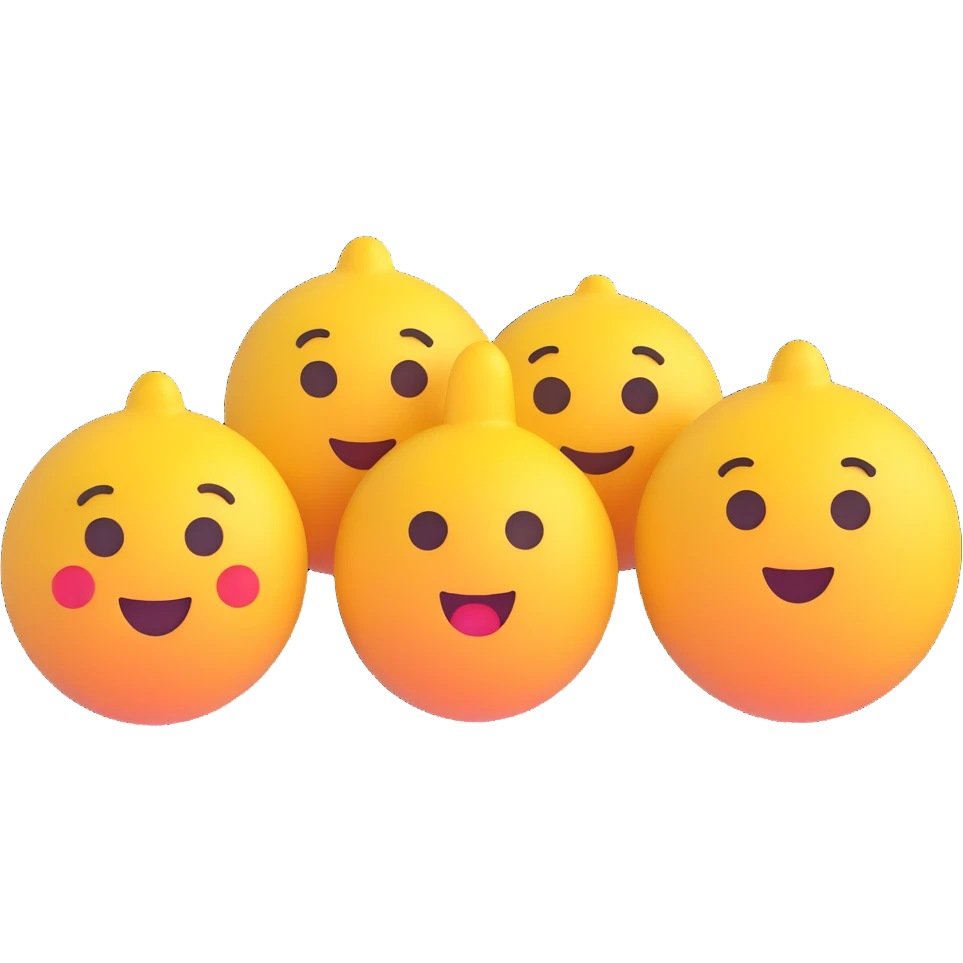 three emojis in first, second and third place emoji