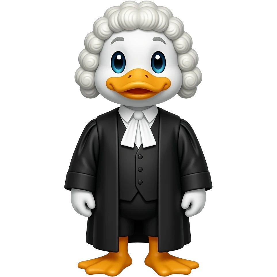 A Duck as a barrister emoji