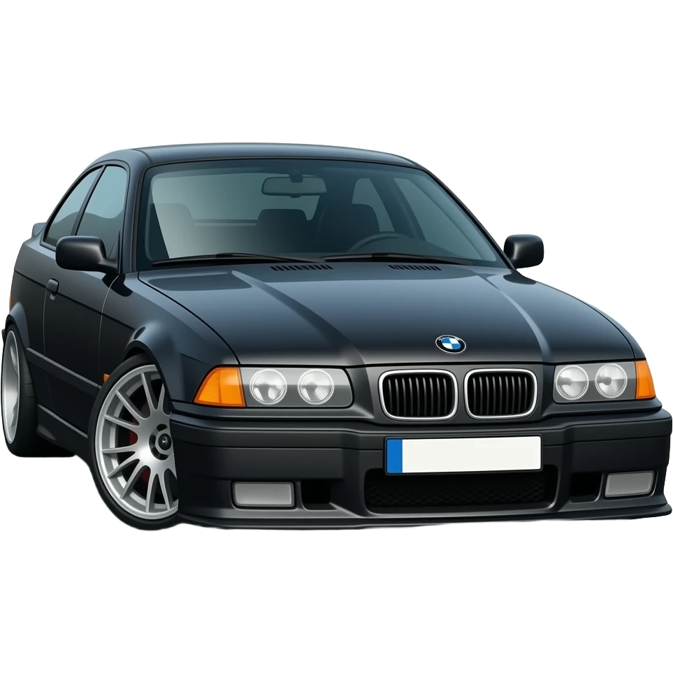 BMW e36 black drifting emoji