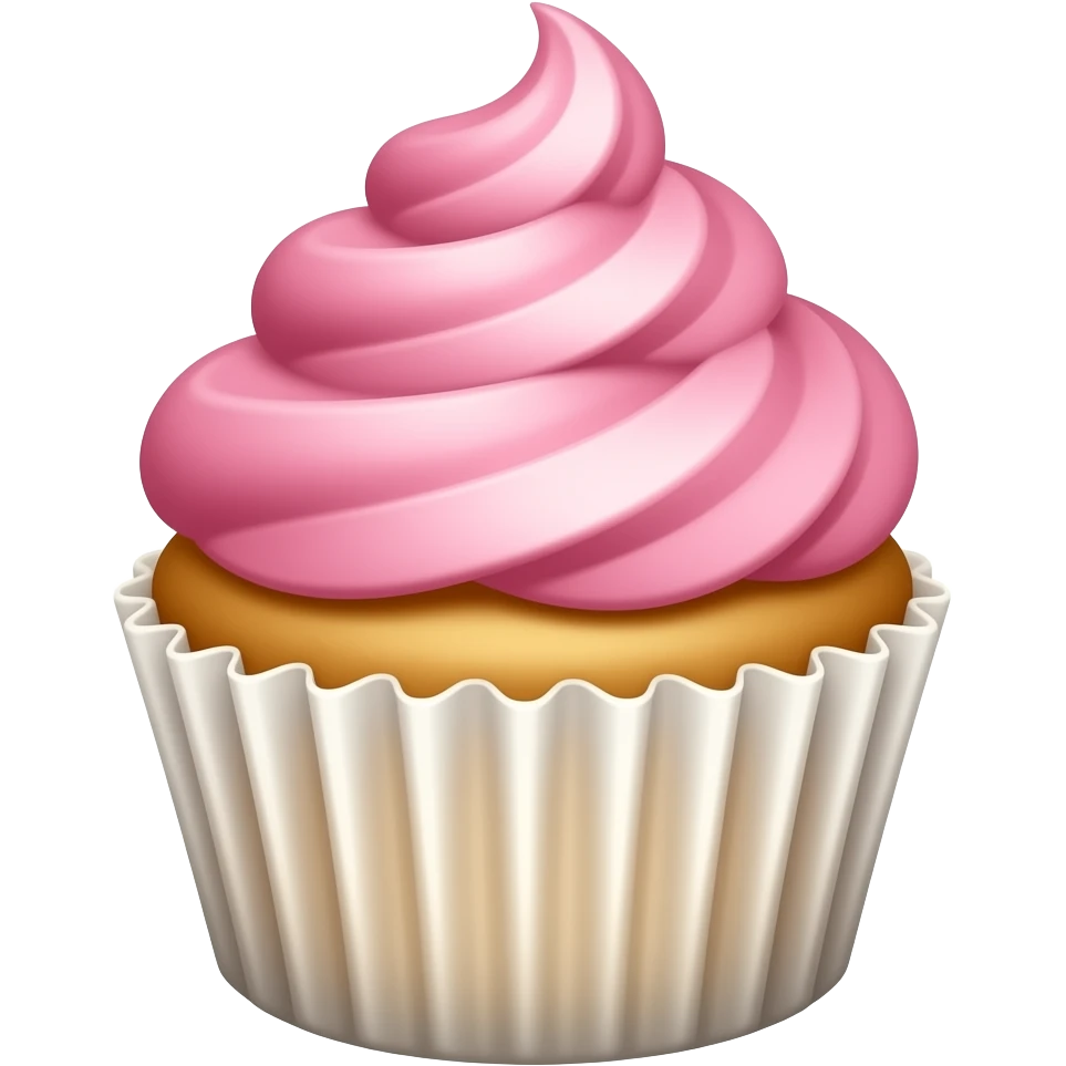 Cupcake with pink icing emoji