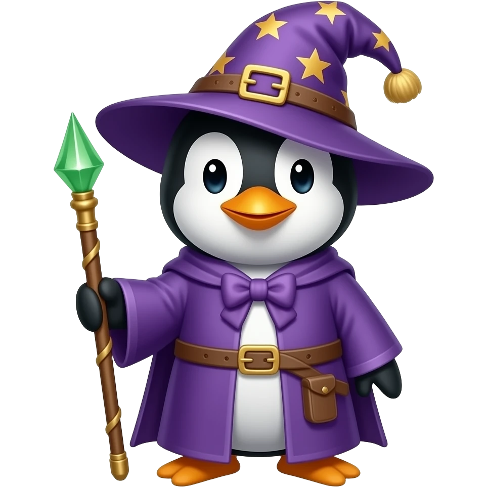 Penguin Wizard emoji