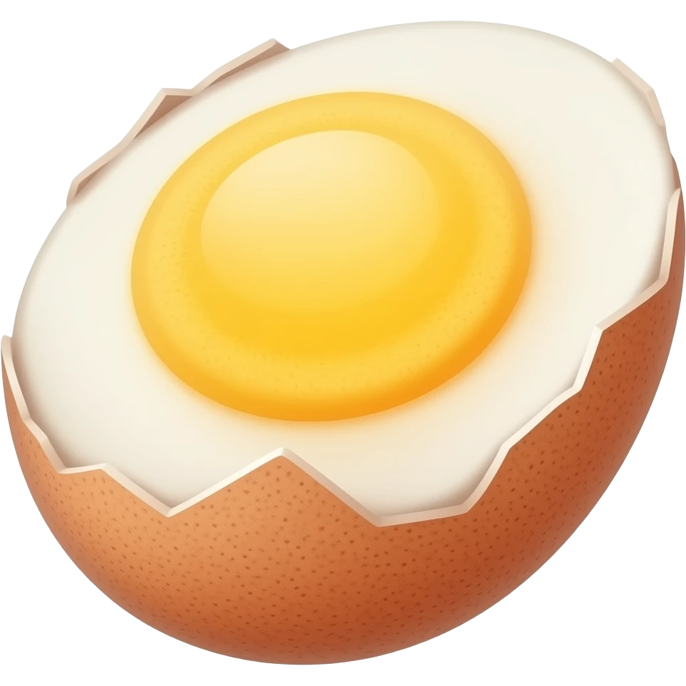 Boiled egg without emoji