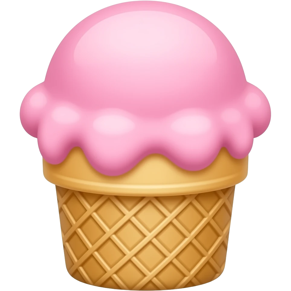 Raspberry flavoured ice cream cream emoji