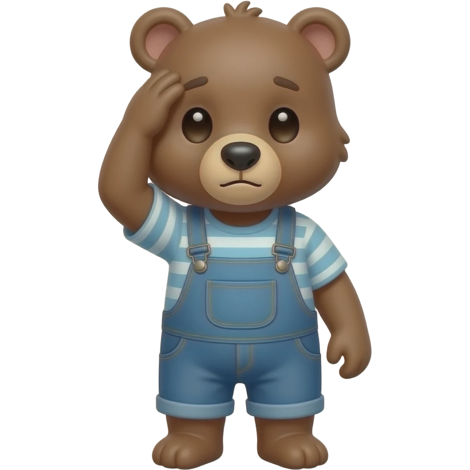 Bear with a headache emoji