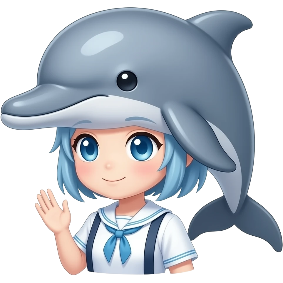 dolphin anime girl emoji