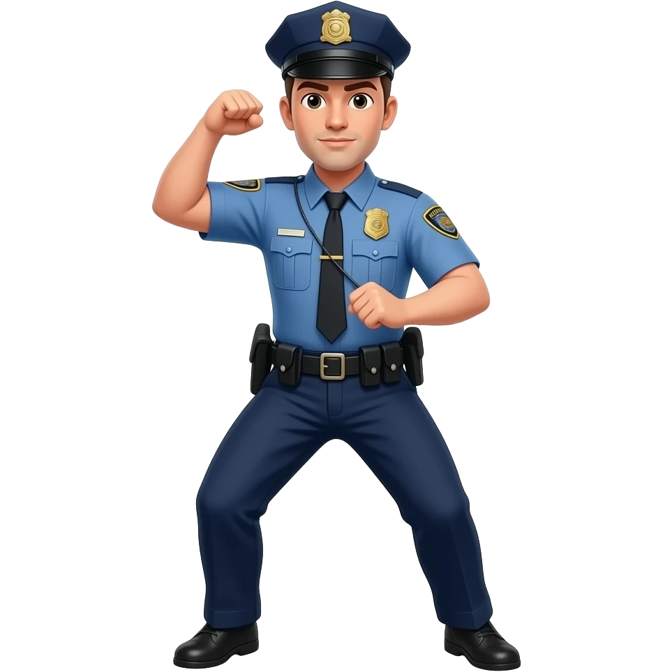 jiujitsu police officer emoji