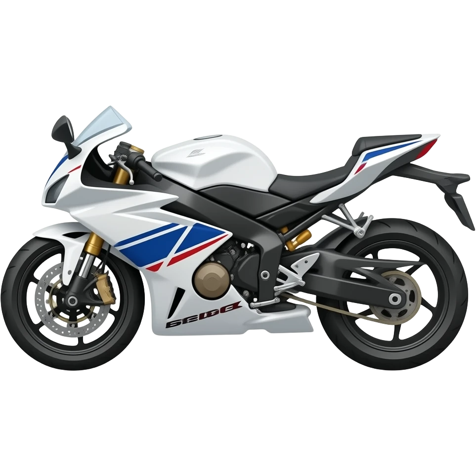 sports motorcycle, very simple, side emoji