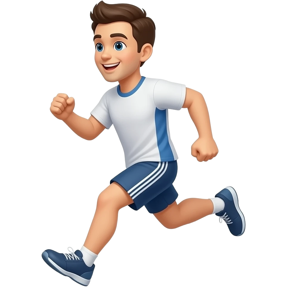 I need a smiling emoji running emoji