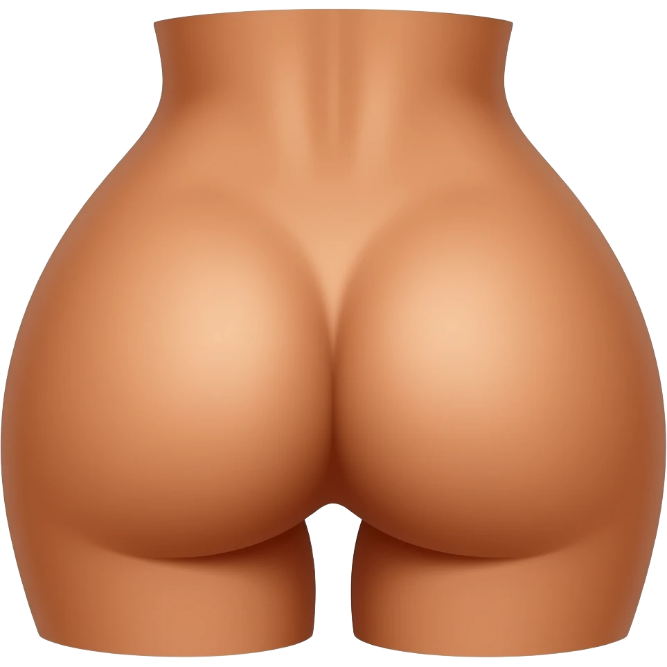 2 Brown nude open ass emoji